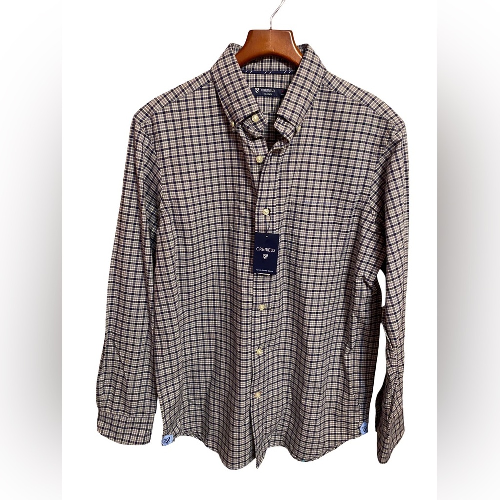 Cremieux‎ Classics Mens Plaid Medium Long Sleeve Button Down NWT